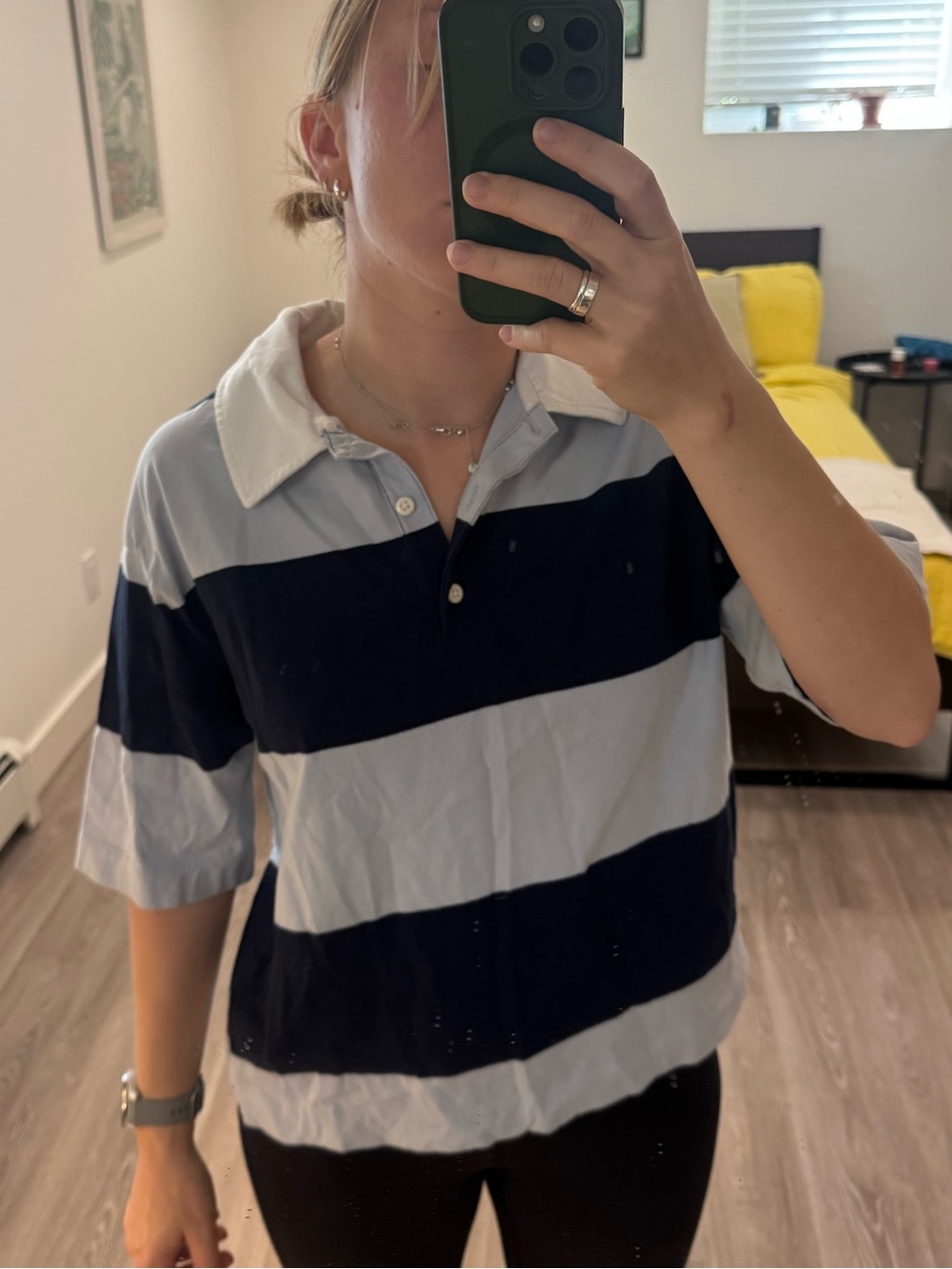 Marks & Spencer Blue Short Sleeved Rugby Polo Shirt